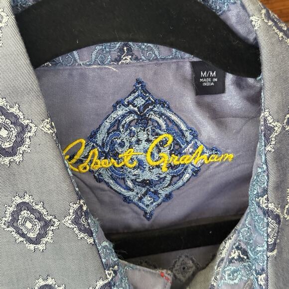 Robert Graham Long Sleeve Shirt - Classic Fit - M embroidered geometric Print - Picture 3 of 4